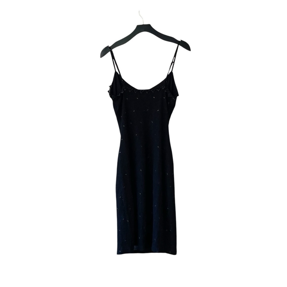 Vintage 90’s Y2K Betsy Johnson Spaghetti Strap Bodycon‎ Little Black Dress